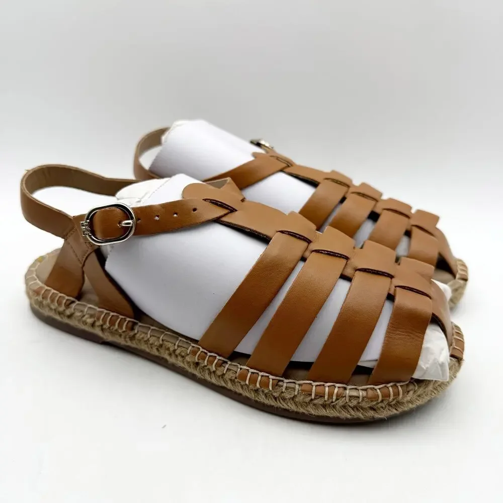 Sam Edelman Girls Kora Sandals US 13 EU 31 Brown Leather NIB